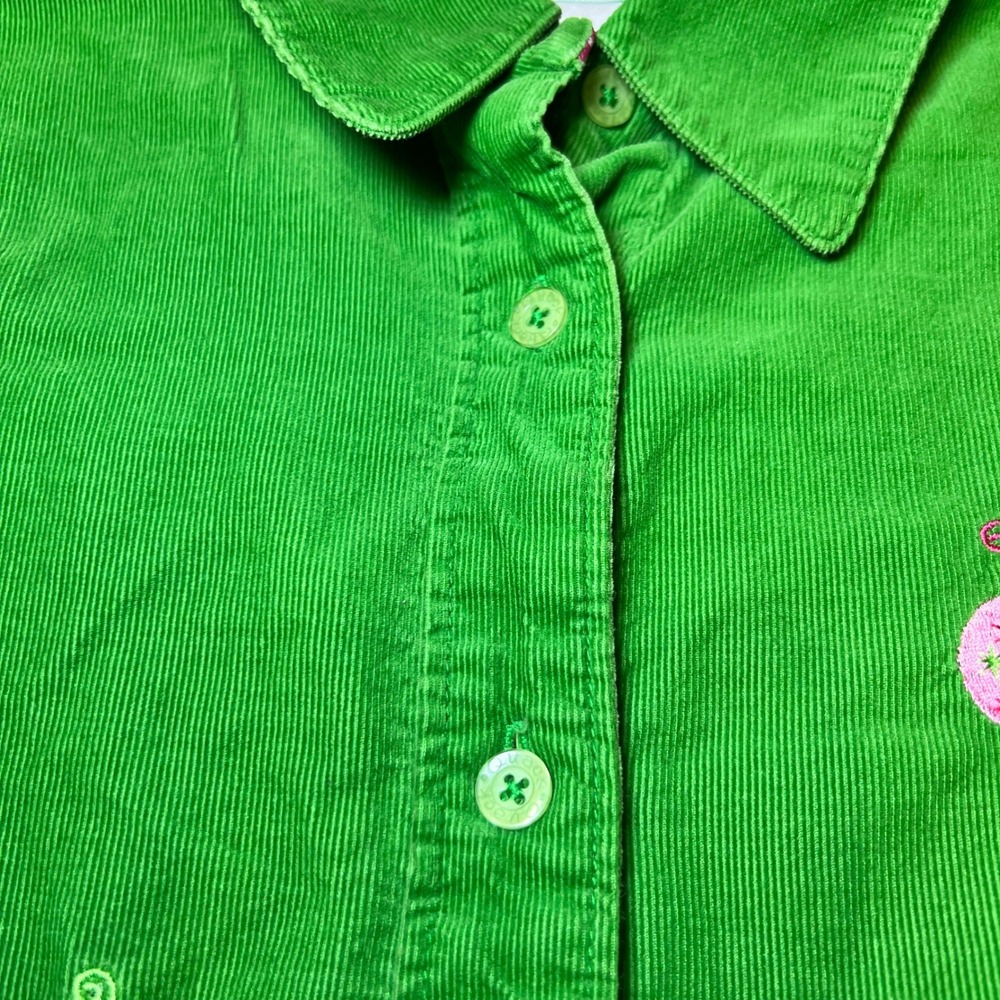 Vintage Quacker Factory Womens Size Large Christmas Ornament Corduroy Shirt - Picture 12 of 12